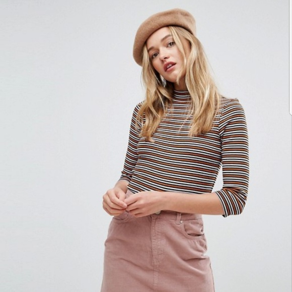 Felt Beret Hat-Camel - Picture 3 of 8